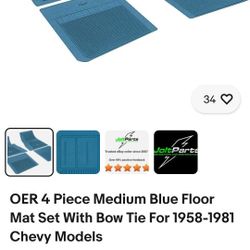 New Rubber Medium Blue Floormats 