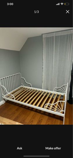 Twin metal bed