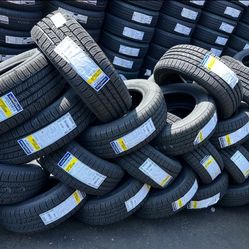 SET OF NEW 205/55/16 GOODYEAR ASSURANCE INCLUDING MOUNT AND BALANCE TIRES