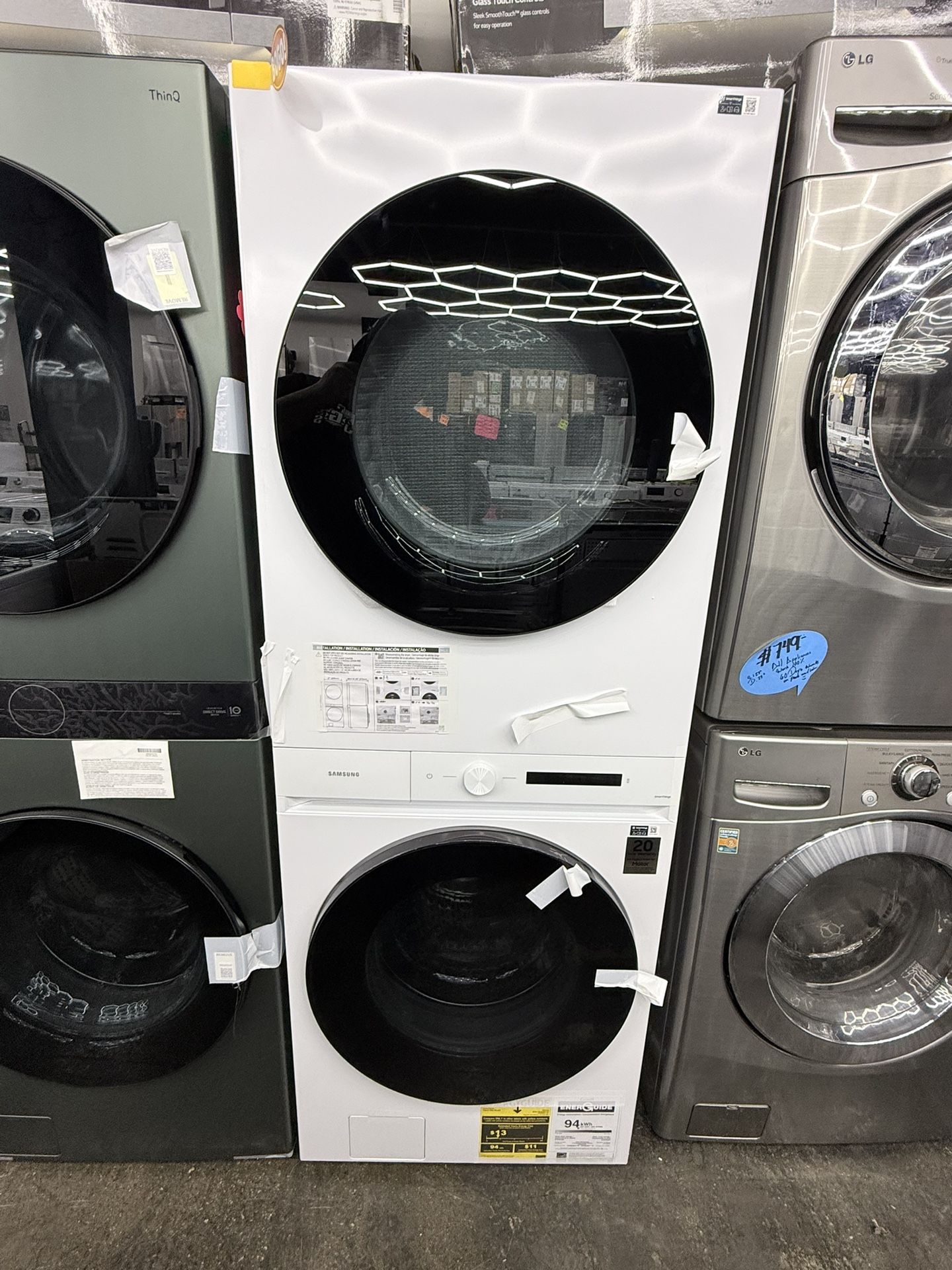 Brand new Samsung Gas tower washer and dryer
