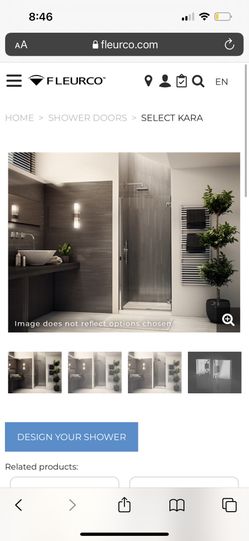 Pks31-11-10-70 Shower Door In Brush Nickel