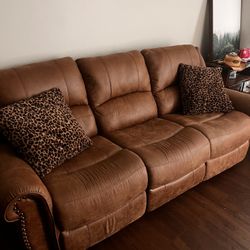 Light Brown Recliner Sofa 
