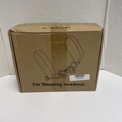 Universal Car Headrest Pillow Sleeping Travel Seat Pillow Leather Adjustable