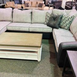Bilgray Pewter LAF Sectional /couch 