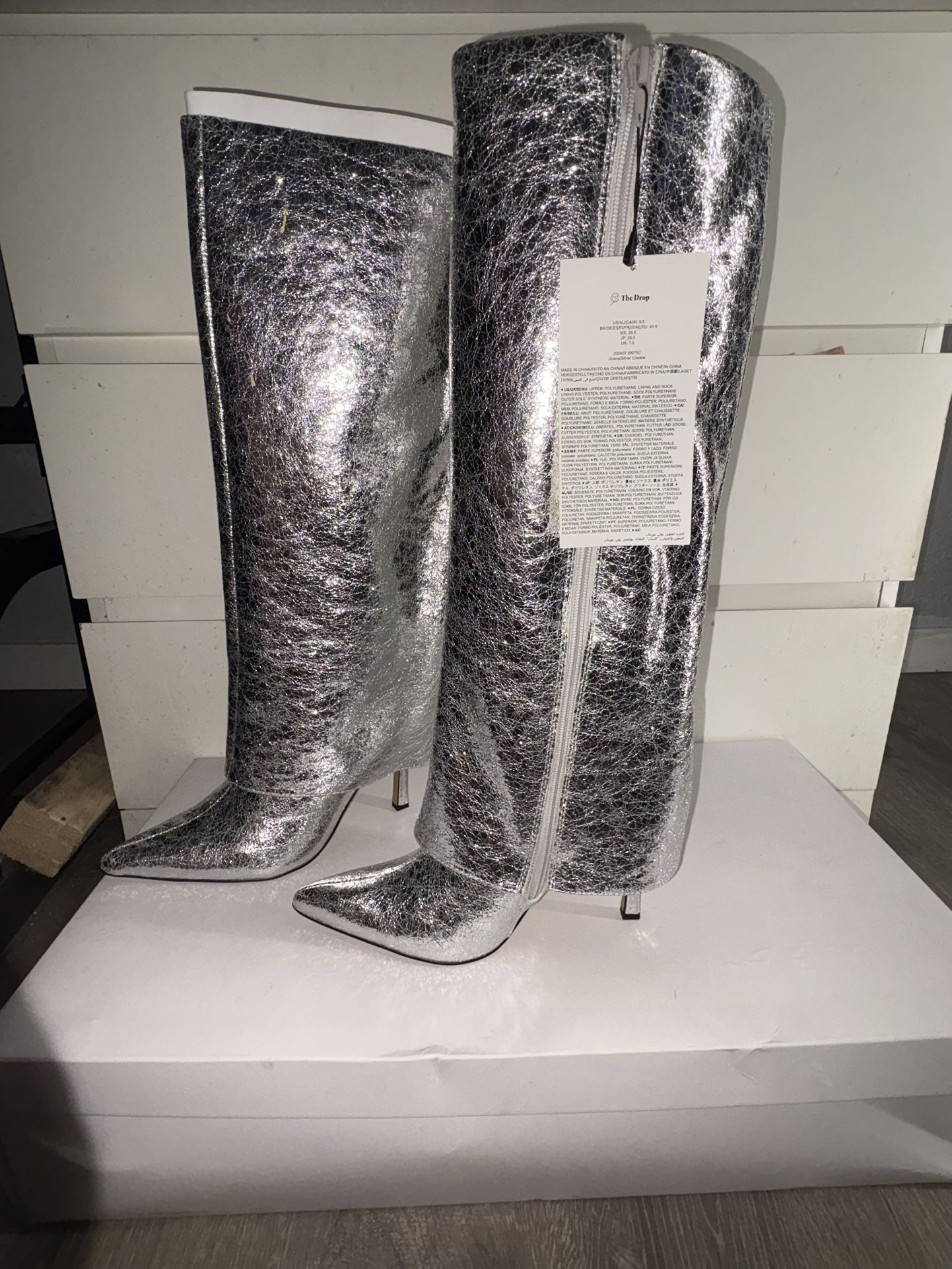 Silver Heel Boots
