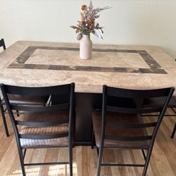 Marble Dining Table With 4 Chairs