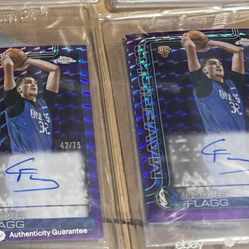 2 cooper Flagg purple geometric /75 auto