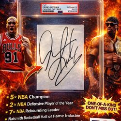 Dennis Rodman “The Worm ”🪱 Autographed Cut