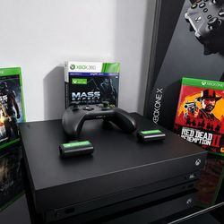 Microsoft Xbox One X 1TB Black 4K Console w/ Controller & Games