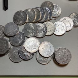 Morgan And Peace Silver Dollars 90% Silver ! 