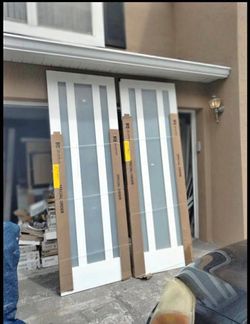Exterior doors with glass panels