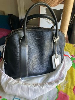 Coach Bleecker Preston Satchel Pebbled Leather Black