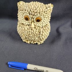 Decorative Owl Made From Seashells 