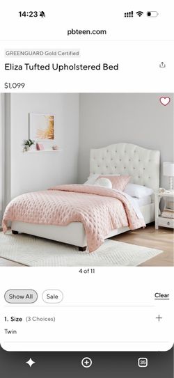 Pottery Barn Teen Eliza Tufted Upholstered Twin Bed