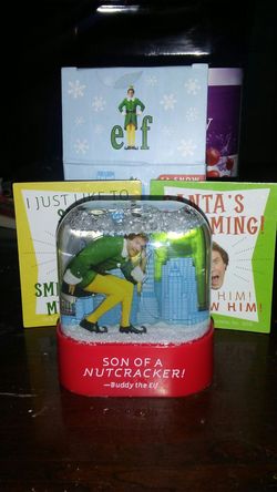 Buddy the elf snow globe with set of 2 magnets