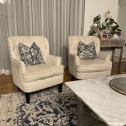 Beige Accent Chairs - set of 2