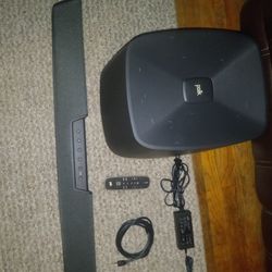 Polk Audio Sound Bar With Subwoofer And Remote 