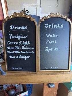 Chalk boards with stands