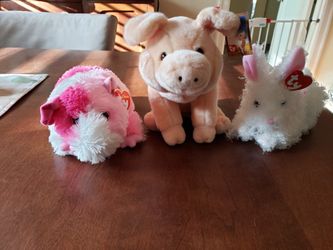 "Easter" & Animal Classic Size Ty Plush New Open Box