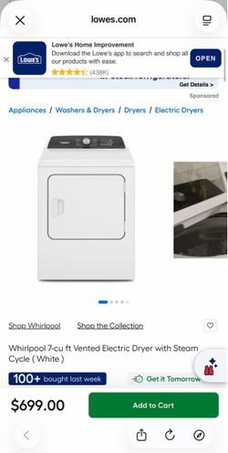 🔥 BRAND NEW Whirlpool Electric Dryer — $350