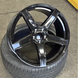 Hellraiser 20x9.5 5x115 +18 Wheels Tires Dodge Charger Challenger Chrysler 300C Finance Available