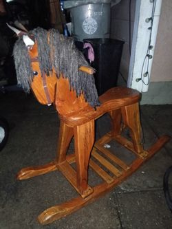 Vintage Wooden Rocking Horse