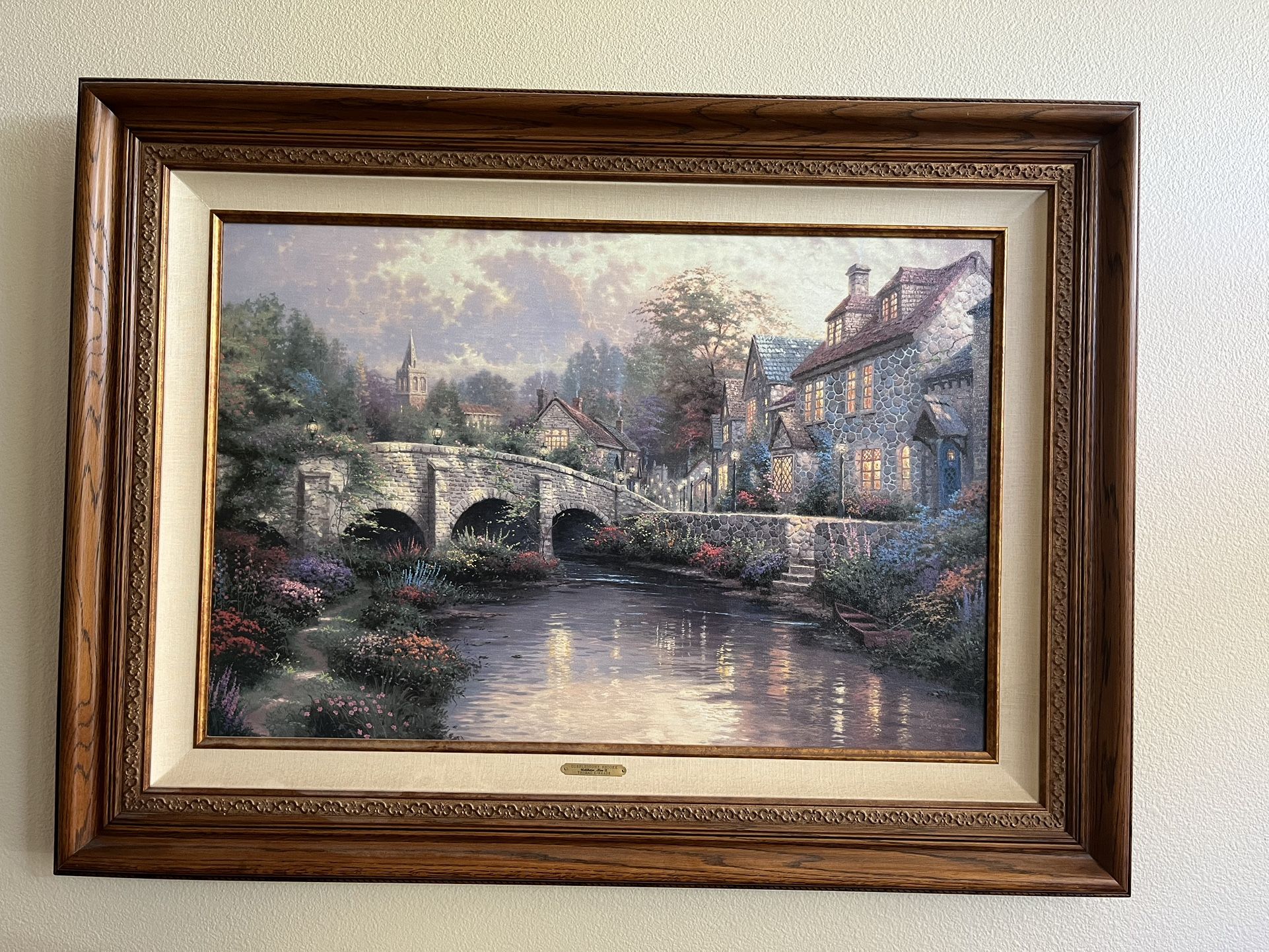 Thomas Kinkade Painting- “Cobblestone Lane II”