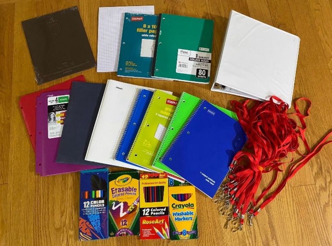 Lot Of New School Supplies