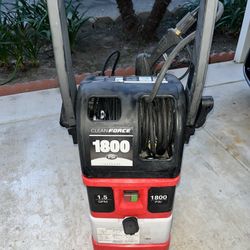 Clean Force 1800 Electric Pressure Washer 1.5 GPM 1800 PSI Soap Dispenser  