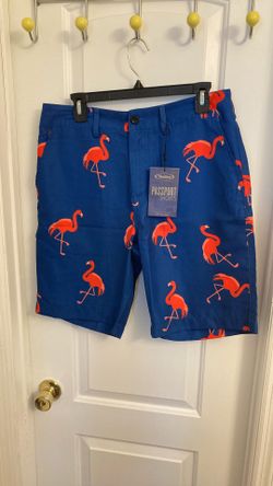 NWT Passport Shorts Sz-32 Flamingo Print