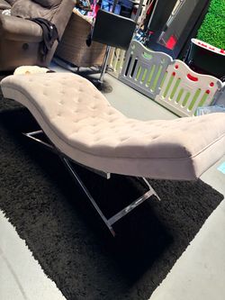 Simple S - Shaped Suede Chaise Lounge 67 inches length 23 inches width 33 height Ignore Chair Chairs Seat Lounge chair Relaxing chair