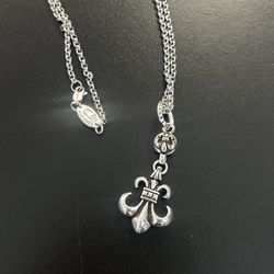 Chrome Hearts Fleur De Lis Pendant with ball charm