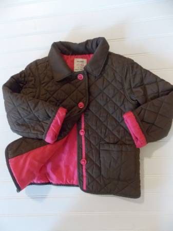 Old Navy girls brown quilted jacket size 4T