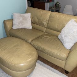 Yellow Leather Couch