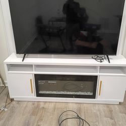 Belleze White Tv Tablet Stand 