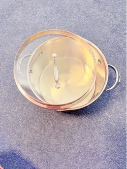 Brookehouse Stainless Steel Stock Pot with Glass Lid – Like New