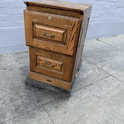 Wood 2 Drawer Filing Cabinet
