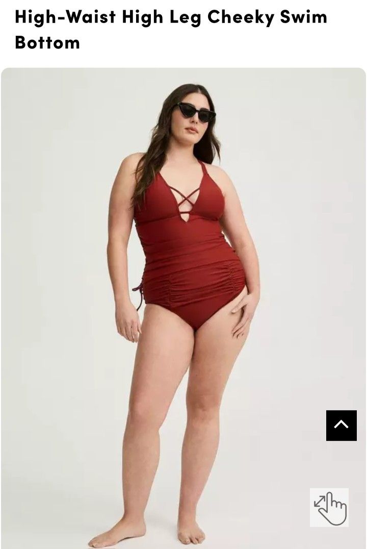 High-Waist High Leg Cheeky Swim Bottom