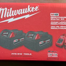 Brand New In The Box Milwaukee Batteries And Charger 