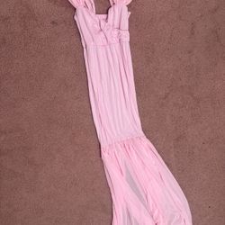New medium baby pink long train stretchy Flowy sheer dress maternity photo gown