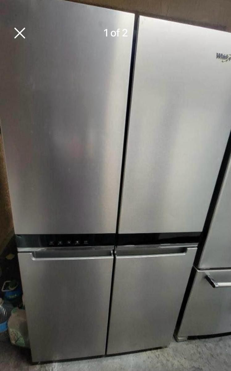 Whirlpool Counter Depth 4 Door Stainlesss Steel Refrigerator Energy 🌟LED Lights 20 Cuft. Has Ice Maker 