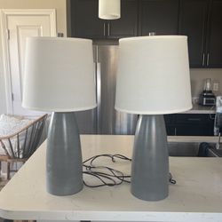 Grey  Lamps 25  3/4 H