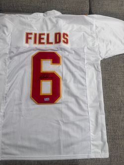Justin Fields Signed Autograph Custom Jersey-GTSM Coa Sticker-KC Chiefs