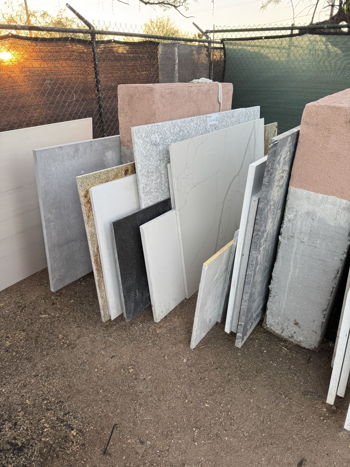 Granite, Quartz , Porcelain Remnants