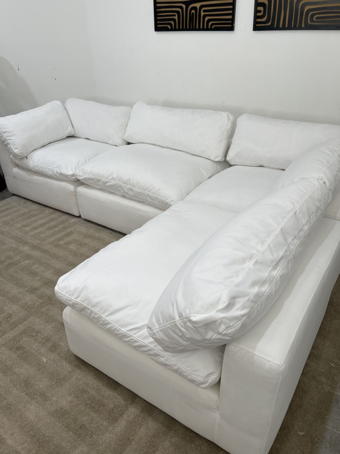 Free Delivery MODULAR SECTIONAL GRANT WHITE BRAND CITY FURNITURE SOFA