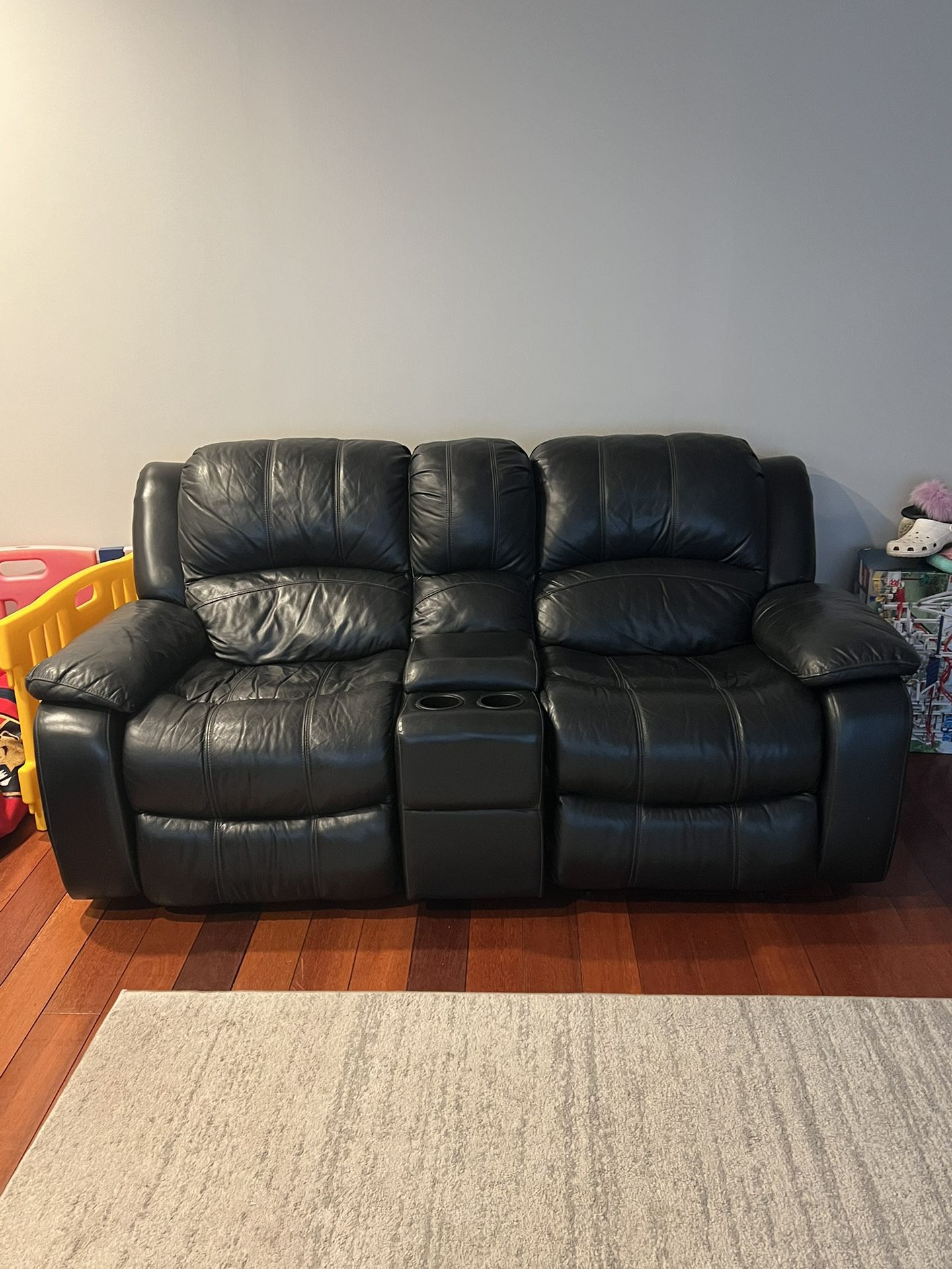 Leather reclining set