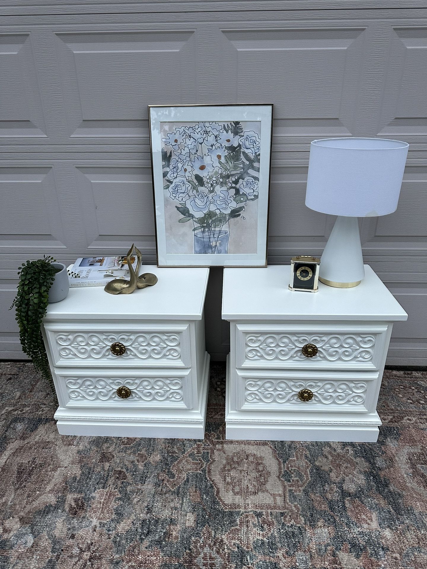 Set Of 2 Freshly Refinished Nightstands