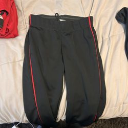 Gluv softball pants black w/ red stripe size S