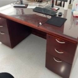 Office Furniture – Executive Desk + Conference Table with 10 Chairs