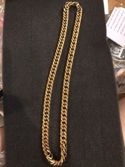 Stainless Steel Necklace Chain Gold Tone
